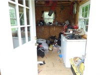 Remaining Contents of shed: fishing tackle,