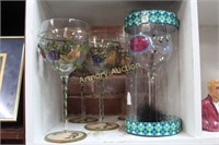 HAND PAINTED WINE GLASSES