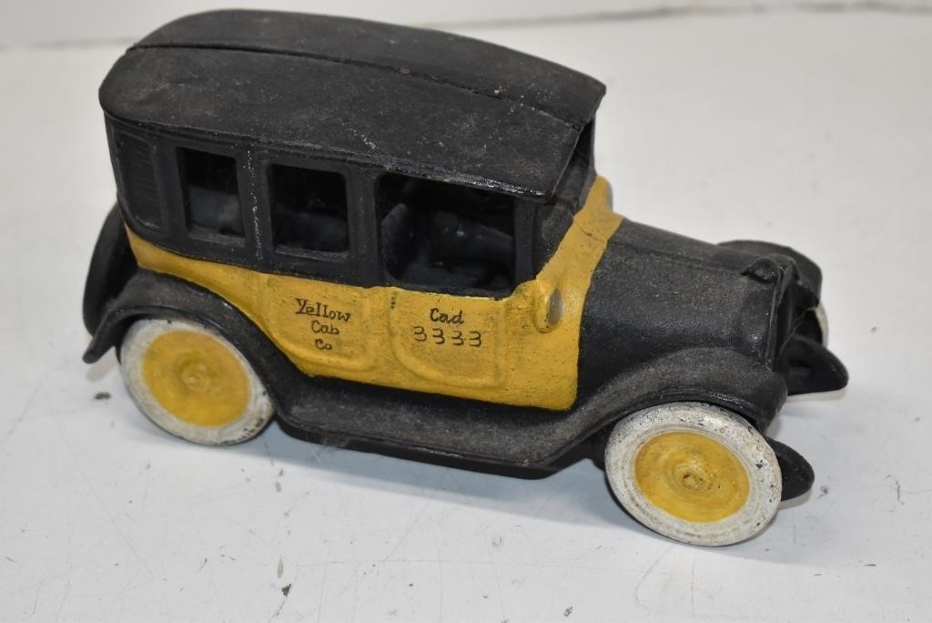 Vintage Aracade Cast Iron 8" Taxi Cab