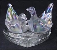 Fenton Iridescent Lovebirds Figure