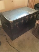 Locked treasure trunk with something inside 34 x