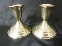 Pair ~ Towle Weighted Sterling Silver Candlesticks