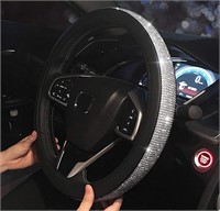 New-Cystal Steering Wheel Cover, Leather Steering