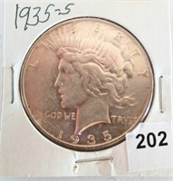 1935S Silver Peace Dollar, nice