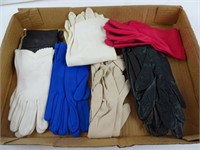 Lot of Vintage Womens Gloves (Leather & Fabric)