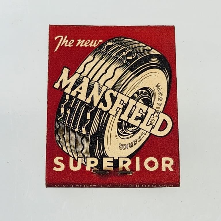 MANSFIELD TIRE ADVERTISING FEATURE MATCHBOOK