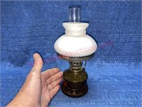 Smaller amber & white oil lamp