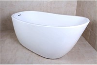 59" Contemporary Freestanding Bathtub | White