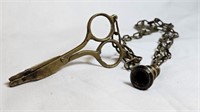 CLIP "SCISSORS" WITH CHAIN & FOB