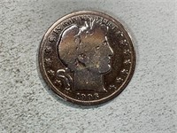 1906D Barber half dollar