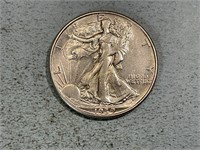1939D Liberty walking half dollar