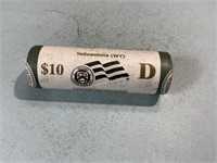 Roll of 2010D Yellowstone quarters
