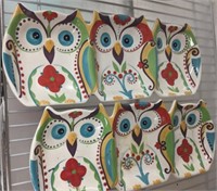 OWL PLATES AND SERVING DISHES