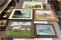 5 framed paintings-Local Artist Dean Haddock