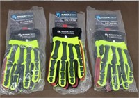 3x NEW Rawktech Backbone XL gloves