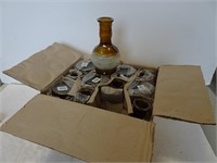 Case of 12 Hookah Vases - Amber