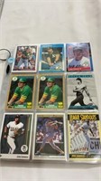 Jose Canseco cards 8 sheets