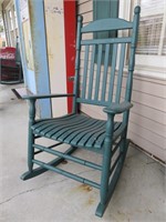 Green Wooden Rocker Small Slats