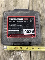 Steelman 5 Piece Half Size Flip Socket Set