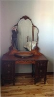 Vanity dresser, 46 inches long, 69 inches high