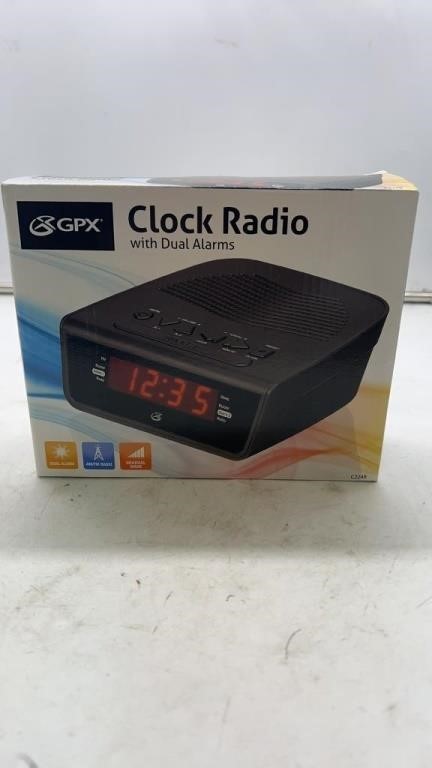 GPX clock radio with dual alarms