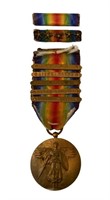 WWI 2nd Infantry Division Victory Medal 5 Bars