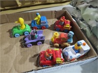 VINTAGE 1980'S METAL DIE CAST SESAME STREET CARS