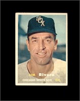 1957 Topps #107 Jim Rivera VG to VG-EX+