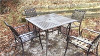 PATIO SET TABLE & 4 CHAIRS