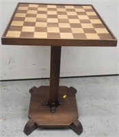 Inlaid Top Chess Checker Game Side Table