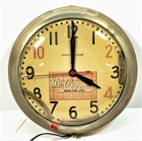 Dr. Pepper GE Wall Clock with Bubble Glass