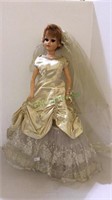 Vintage vinyl wedding doll measuring 21 inches