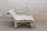 Antique Victorian Wicker Chase Lounge