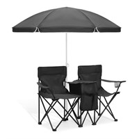 N8619  MoNiBloom Folding Chair with Umbrella, Blac
