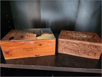 Set of 2 Wood Boxes