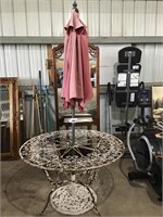WROUGHT IRON TABLE ( no glass), CAST IRON