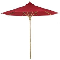 1 Statra 7 Foot Bamboo Umbrella With Red