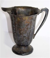 Fancy Silver On Copper Pitcher with Heavy