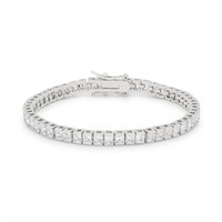 Princess-cut 10.80ct White Topaz Tennis Bracelet