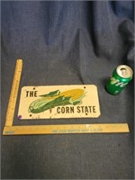 The Corn State IA License Plate Cover