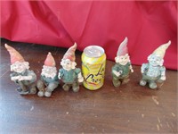 5 small garden gnomes