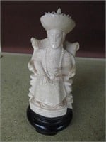 Vintage Asian Hand carved Resin Emperor Figure