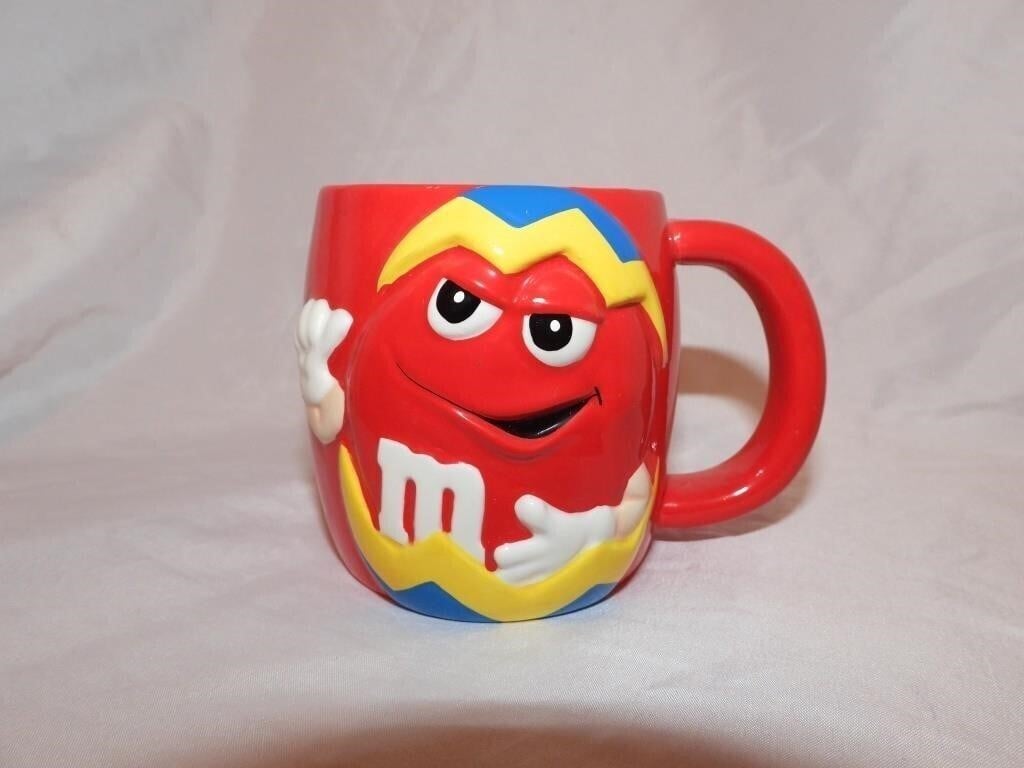 Red M&M Galerie Large Coffee Cup