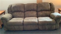 Faux leather reclining sofa