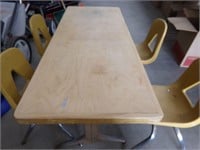 old school desk with chairs for children