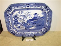 Vintage Burleigh Ware Blue Willow Serving Tray