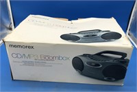 Boxed Memorex CD/MP3 Boom Box