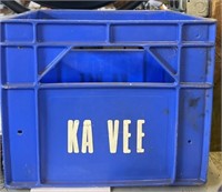Vintage ka vee plastic milk crate