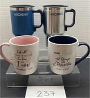 Coffee cup lot; religious and more