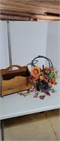 Basket of Flowers & Magazine Rack